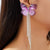 Trendsetter Luxury Rhinestone Studded Long Tassel Drop Earrings