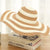 Fancy Stripes Oversized Summer Floppy Straw Sun Hats