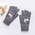 Knitted Christmas Elk Deer Printed Full Finger Thick Gloves