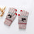Knitted Christmas Elk Deer Printed Full Finger Thick Gloves