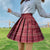 Korean High Waist Plaid Pleated Mini Skirt