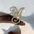 Korean Style Letter Initial Pearl Studded Brooch Pin