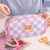 Large-Capacity Checkered Pattern Pencil Case And Cosmetic Bags