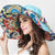 Large Retro and Colorful Reversible Summer Beach Hat