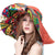 Large Retro and Colorful Reversible Summer Beach Hat