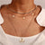 Layered Thick Chain with Butterfly Charm Necklace