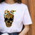 Leopard Heart Print Stylish Graphic T-Shirt