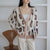 Leopard Pattern Knitted Cardigan Sweater Jacket and Harem Pants Set