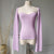 Long Sleeves Square Collar Cashmere Sweater