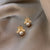 Lustrous Natural Freshwater Pearl and Rhinestone Flower Dangle Earrings