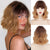 Lustrous Natural Soft Short Wavy Ombre Blonde Hair Wigs Extension