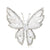 Lustrous Zircon Bejeweled Butterfly Brooch Pins