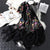 Luxe Flower Embroidery Outdoor Winter Shawl Scarfs