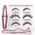 Luxurious 3Pairs 3D Magnetic False Eyelashes with Eyeliner and Tweezer Set