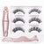 Luxurious 3Pairs 3D Magnetic False Eyelashes with Eyeliner and Tweezer Set