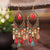 Luxurious Multicolor Crystal Beads Long Tassel Drop Earrings