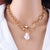 Luxurious Pearl and Heart Charm Pendant Necklace
