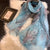 Luxurious Pure Silk Vibrant Floral Long Scarves
