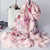 Luxurious Pure Silk Vibrant Floral Long Scarves
