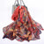 Luxurious Pure Silk Vibrant Floral Long Scarves