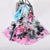 Luxurious Pure Silk Vibrant Floral Long Scarves