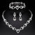 Luxurious Rhinestone Filled Necklaces, Earrings, and Bracelets Jewelry Set
