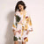 Luxurious Tropical Print Kimono Robe