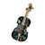 Classical Guitar and Violin Musical Instruments Brooch Pins