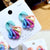 Macaroon Colored Love Heart and Link Chain Acrylic Earrings Collection