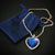 Magnificent Heart Of Ocean Rhinestone Adorned Pendant Jewelry Set