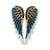 Majestic Rhinestone Feather Angel Wings Brooch Pins