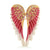 Majestic Rhinestone Feather Angel Wings Brooch Pins