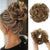 Messy and Curly Elastic Hair Bun Hairstyle Scrunchy Hair Extensions
