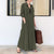 Chic Solid-colored Long Sleeve Casual Maxi Dresses