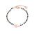 Minimalist Clover Charm with Rhinestone Beads Chain Bracelets