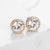 Minimalist Crystal Inlay Stud Earrings