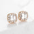 Minimalist Crystal Inlay Stud Earrings