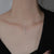 Minimalist Vertical Zircon Bar Pendant Necklace
