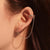 Moon and Star Rhinestone Long Chain Tassel Earrings