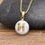 Mother of Pearl Initial A-Z Letter Pendant Necklace