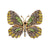 Multi-Color Rhinestone Bejeweled Radiant Butterfly Brooch Pins