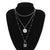 Multi Layer Chain and Lock Fashion Necklace