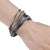 Multi-Layer Double Wrap Bracelets With Magnetic Clasp