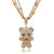 Multi Layer Long Chain Necklace With Lovely Bear Pendant