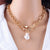 Multi Layer Pearl and Heart Pendant Chain Necklaces