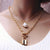 Multi Layer Pearl and Heart Pendant Chain Necklaces