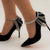 Multi-Layered Link Chain Tassel High Heel Anklets