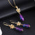 Multi-color Crystal Pendant Necklaces and Earrings Jewelry Sets