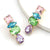 Multi-color Elegant Rhinestone Waterdrop Dangle Earrings