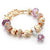 Multi-color Rhinestone Studded Love Heart Charm Luxury Bracelets